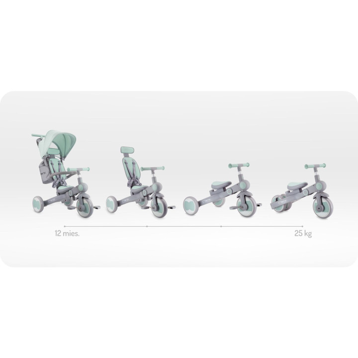 Tříkolka MoMi SOLIVIA 4v1 zelená