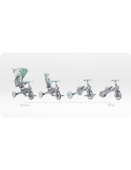 Tříkolka MoMi SOLIVIA 4v1 zelená