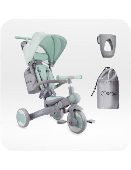 Tříkolka MoMi SOLIVIA 4v1 zelená