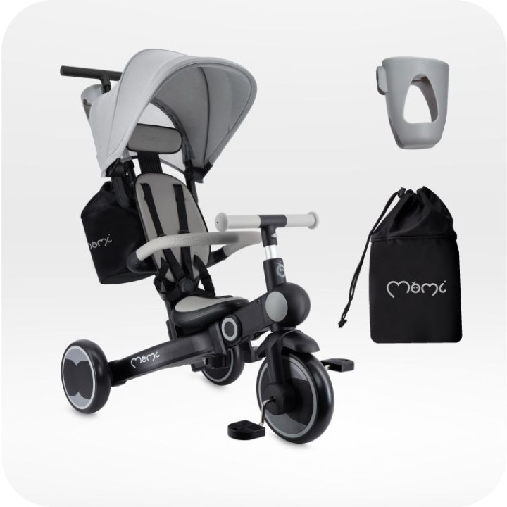 Tříkolka MoMi SOLIVIA 4v1 šedá