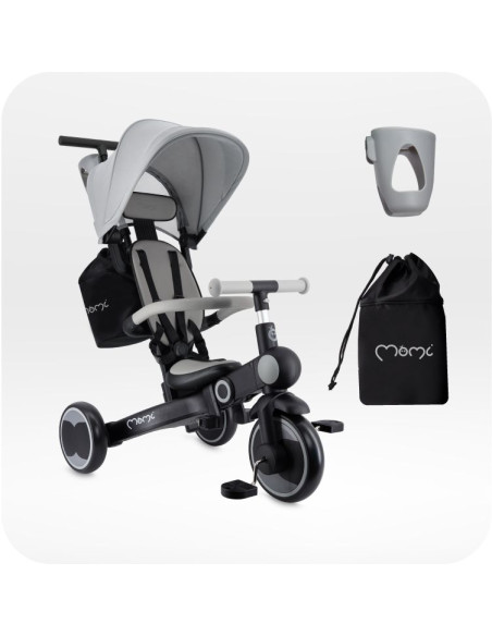 Tříkolka MoMi SOLIVIA 4v1 šedá