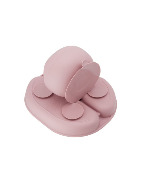 Dětský silikonový jídelní set MoMi AMI růžový