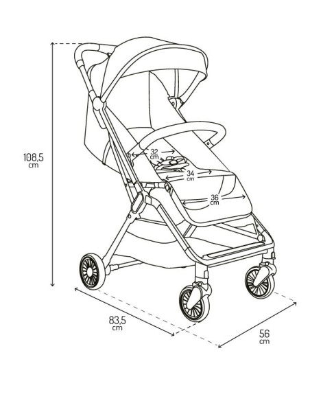 Sportovní kočárek MoMi ANDREA hnědý 2024