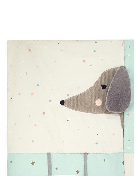 Hrací deka MoMi VOLPI patchwork