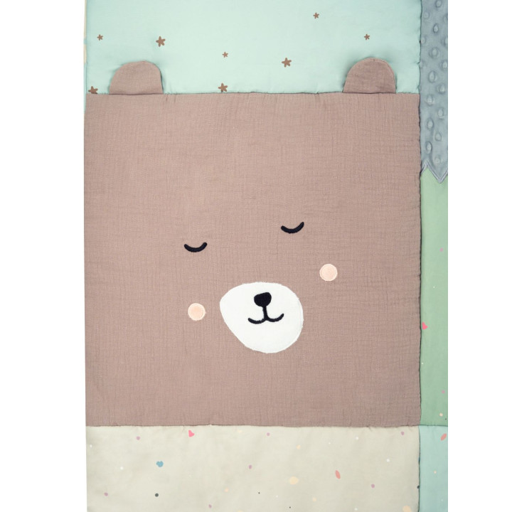 Hrací deka MoMi VOLPI patchwork