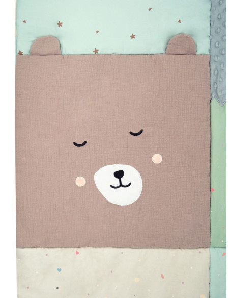 Hrací deka MoMi VOLPI patchwork