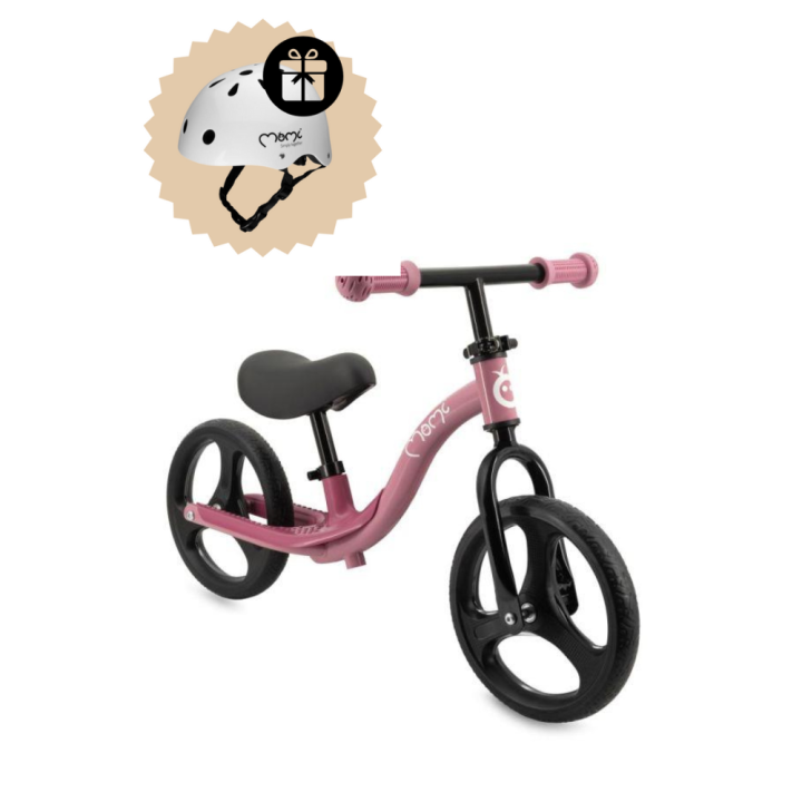 Odrážedlo s LED koly MoMi ISOKA růžové