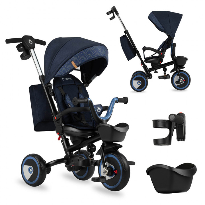 Tříkolka MoMi INVIDIA 5v1 modrá (poškozený obal)