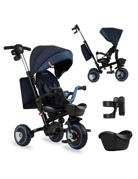 Tříkolka MoMi INVIDIA 5v1 modrá (poškozený obal)