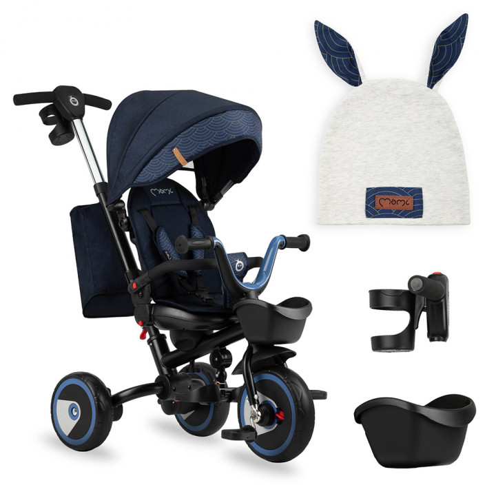 Tříkolka MoMi INVIDIA 5v1 modrá (poškozený obal)