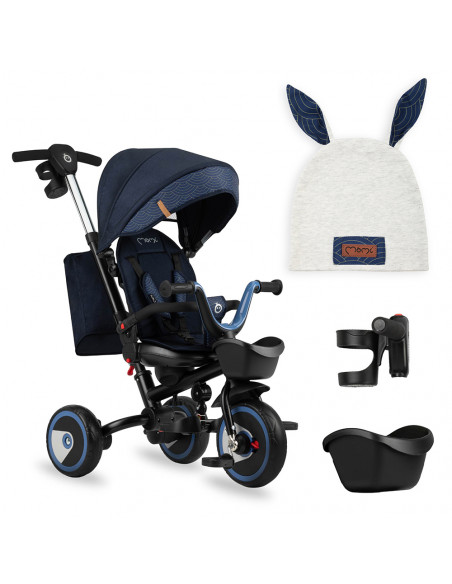 Tříkolka MoMi INVIDIA 5v1 modrá (poškozený obal)