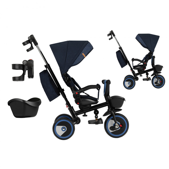 Tříkolka MoMi INVIDIA 5v1 modrá (poškozený obal)