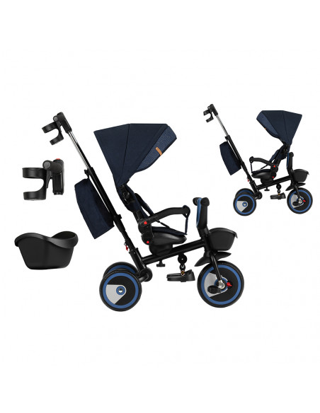 Tříkolka MoMi INVIDIA 5v1 modrá (poškozený obal)