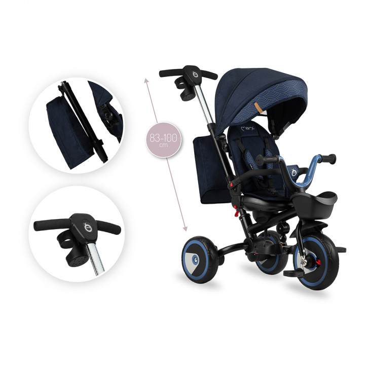 Tříkolka MoMi INVIDIA 5v1 modrá (poškozený obal)