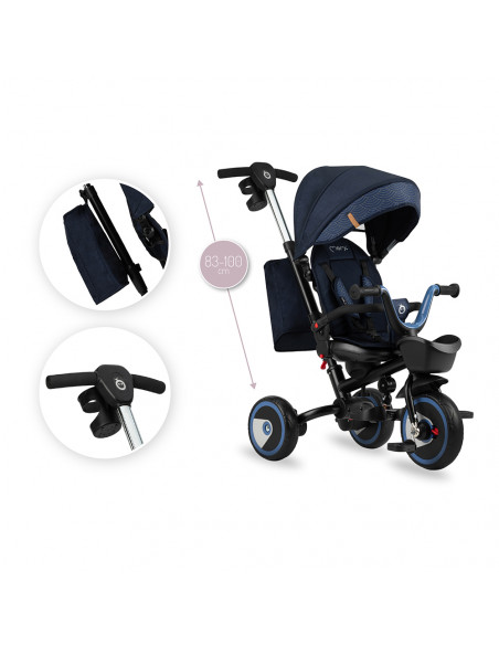 Tříkolka MoMi INVIDIA 5v1 modrá (poškozený obal)