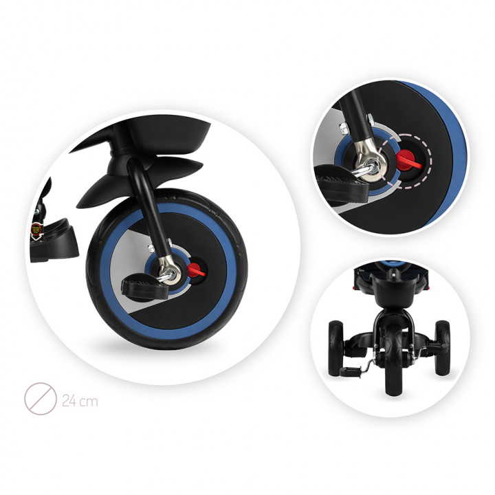 Tříkolka MoMi INVIDIA 5v1 modrá (poškozený obal)