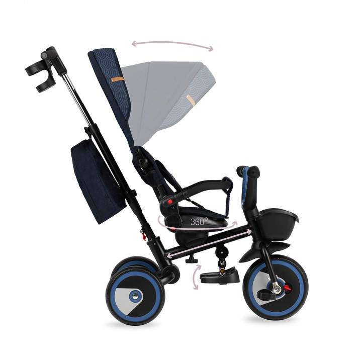 Tříkolka MoMi INVIDIA 5v1 modrá (poškozený obal)