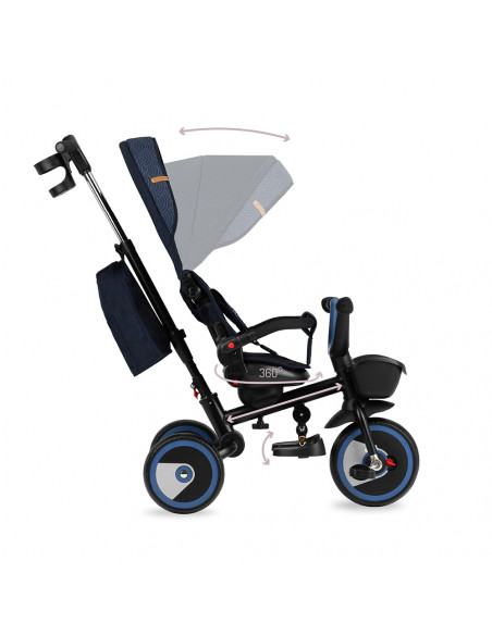 Tříkolka MoMi INVIDIA 5v1 modrá (poškozený obal)