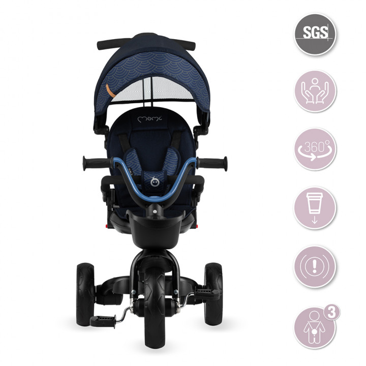 Tříkolka MoMi INVIDIA 5v1 modrá (poškozený obal)