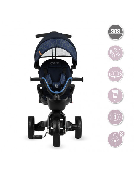 Tříkolka MoMi INVIDIA 5v1 modrá (poškozený obal)