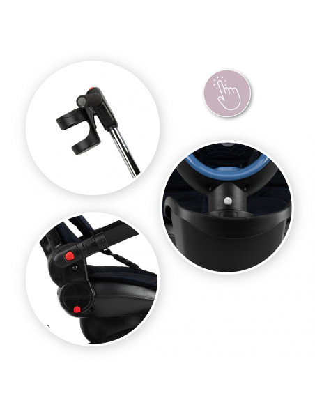 Tříkolka MoMi INVIDIA 5v1 modrá (poškozený obal)