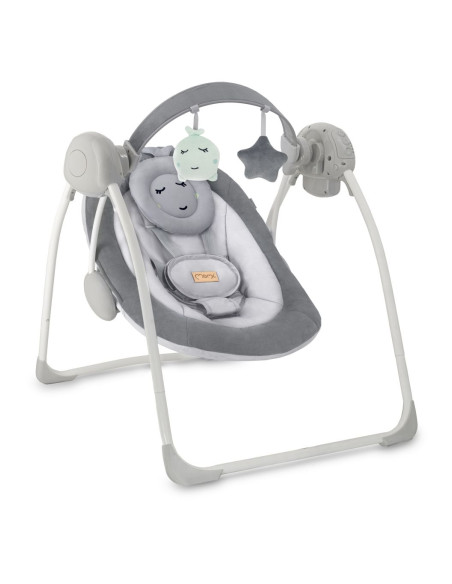 Houpací lehátko s melodiemi MoMi LISS šedé