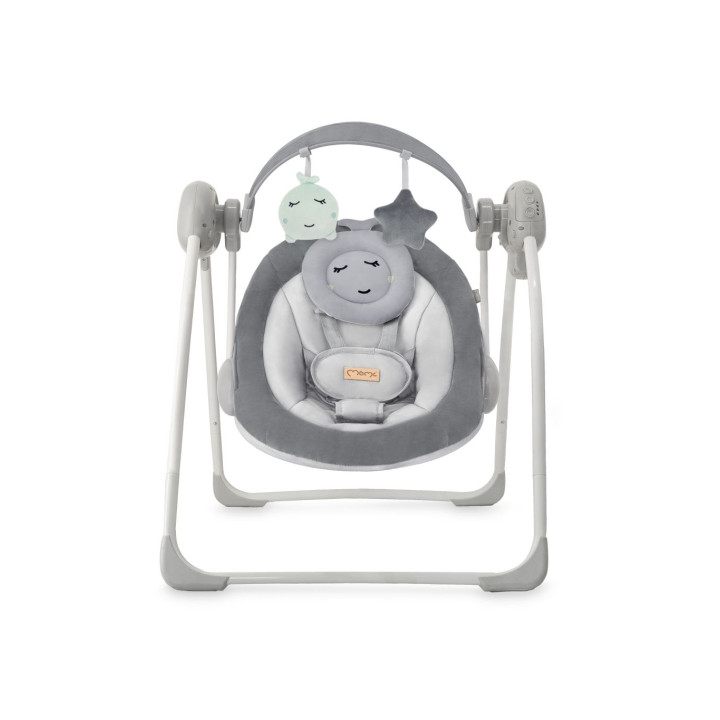 Houpací lehátko s melodiemi MoMi LISS šedé
