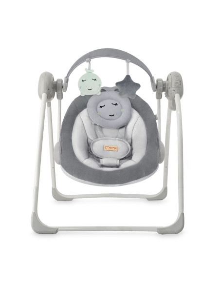 Houpací lehátko s melodiemi MoMi LISS šedé