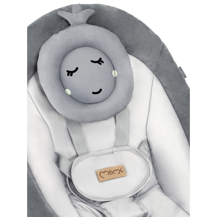Houpací lehátko s melodiemi MoMi LISS šedé