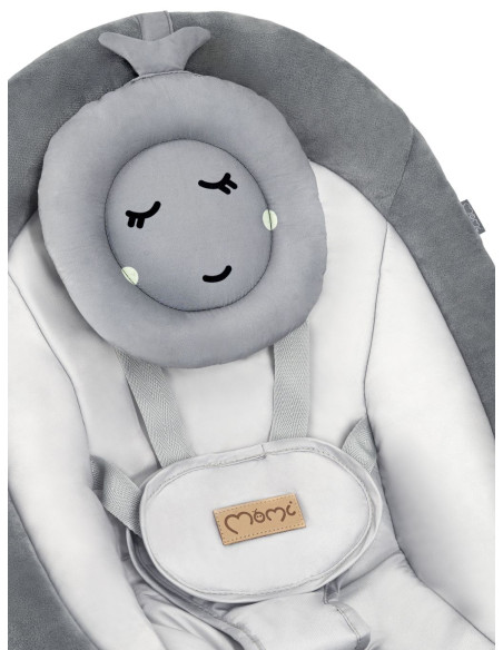 Houpací lehátko s melodiemi MoMi LISS šedé