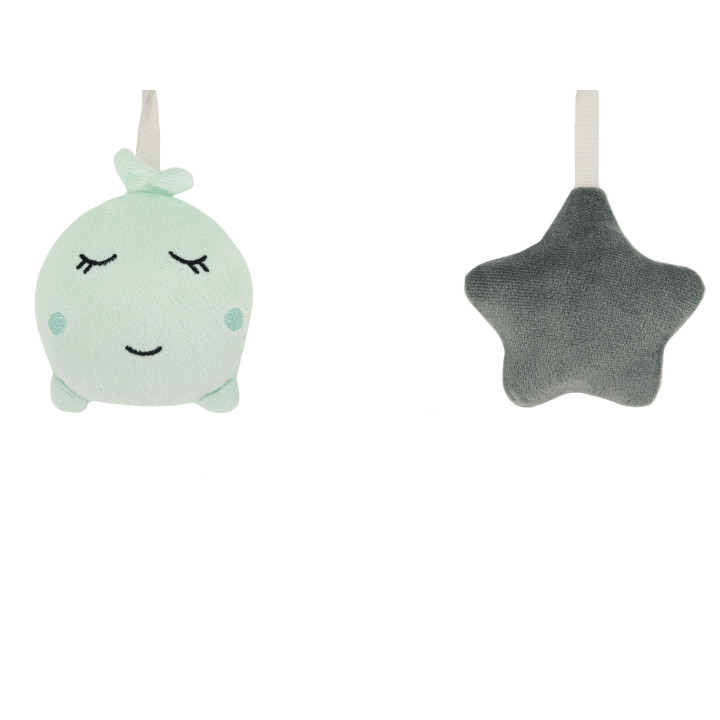 Houpací lehátko s melodiemi MoMi LISS šedé