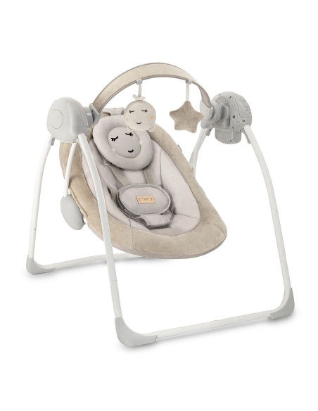 Houpací lehátko s melodiemi MoMi LISS béžové