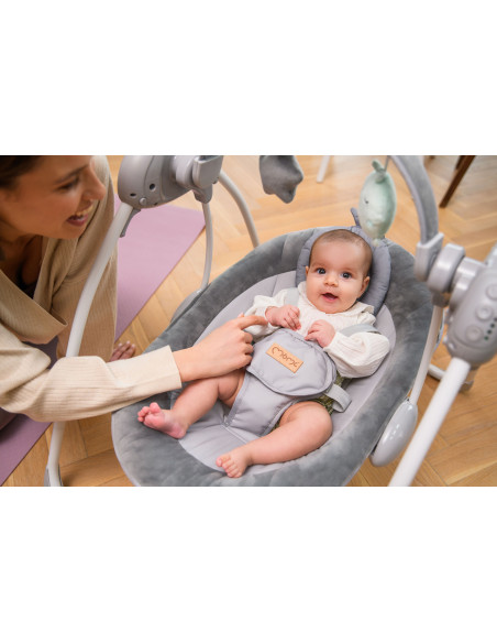 Houpací lehátko s melodiemi MoMi LISS béžové