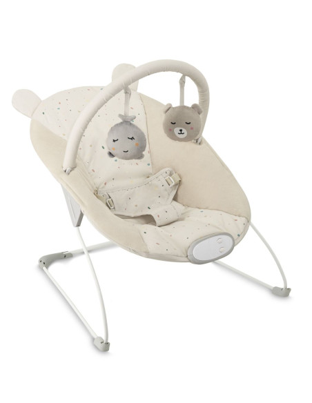 Vibrační lehátko s melodiemi MoMi GLOSSY béžové