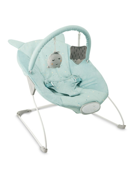 Vibrační lehátko s melodiemi MoMi GLOSSY modré