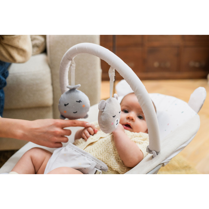 Vibrační lehátko s melodiemi MoMi GLOSSY růžové