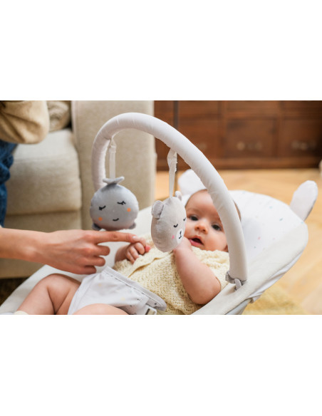 Vibrační lehátko s melodiemi MoMi GLOSSY růžové