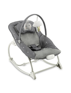 Vibrační lehátko s melodiemi MoMi LAPIS tmavě šedé
