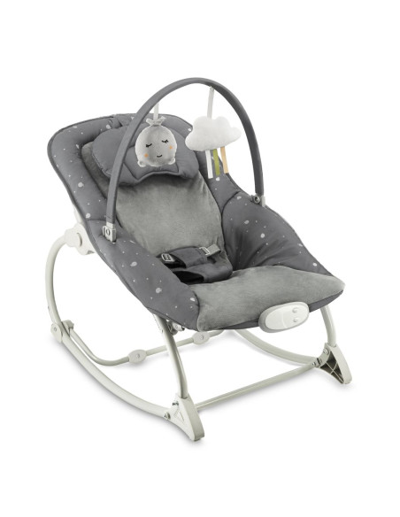 Vibrační lehátko s melodiemi MoMi LAPIS tmavě šedé