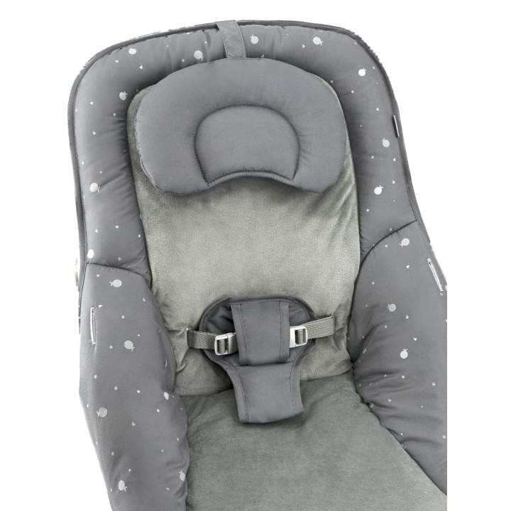 Vibrační lehátko s melodiemi MoMi LAPIS tmavě šedé