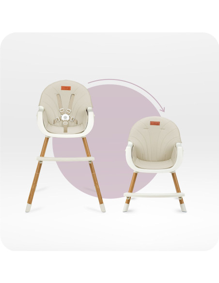 Jídelní židlička MoMi REKI béžová