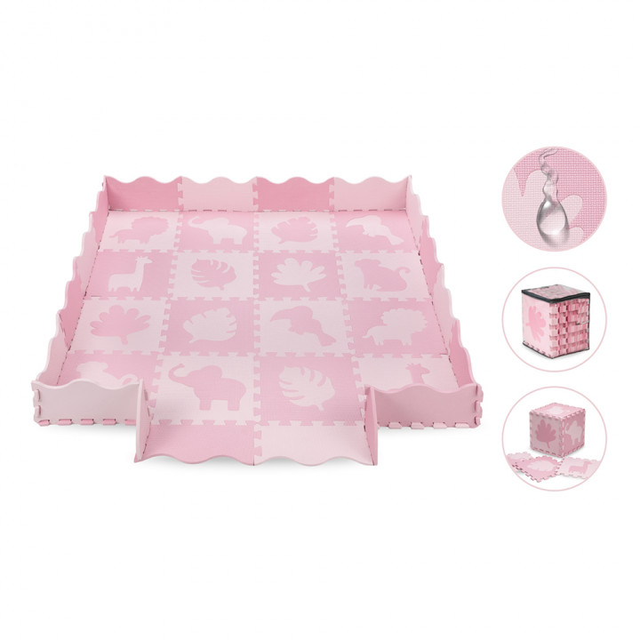 Hrací podložka pěnové puzzle MoMi ZAWI růžová (poškozený obal)