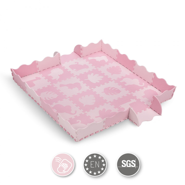 Hrací podložka pěnové puzzle MoMi ZAWI růžová (poškozený obal)