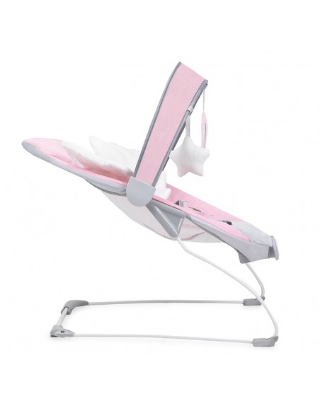 Vibrační lehátko MoMi TULI růžové s křídly (poškozený obal)