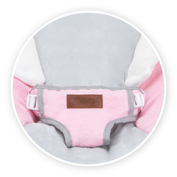 Vibrační lehátko MoMi TULI růžové s křídly (poškozený obal)