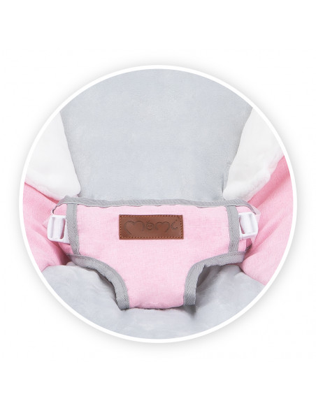 Vibrační lehátko MoMi TULI růžové s křídly (poškozený obal)