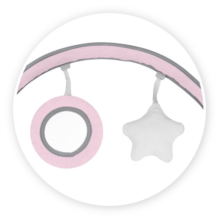 Vibrační lehátko MoMi TULI růžové s křídly (poškozený obal)