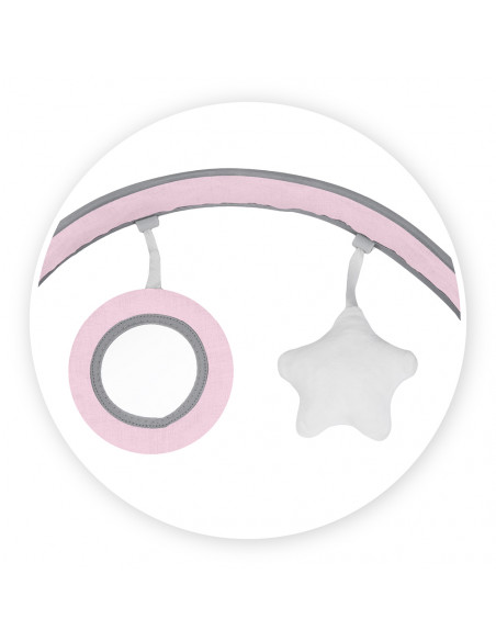 Vibrační lehátko MoMi TULI růžové s křídly (poškozený obal)