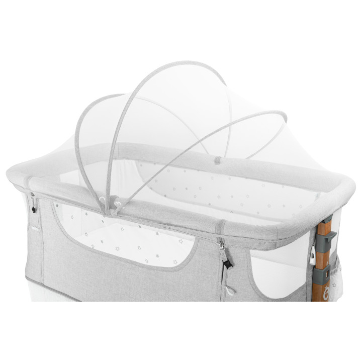 Postýlka MoMi SMART BED 4v1 světle šedá