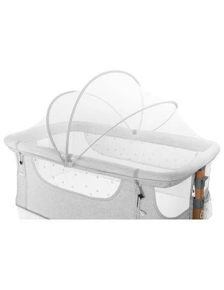 Postýlka MoMi SMART BED 4v1 světle šedá